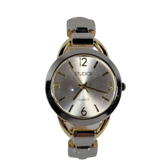 Studio Quartz Women's Watch - Gold & Silver Tone Bangle Style 32mm Dial - Picture 5 of 15
